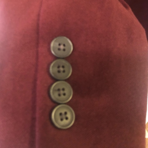 INC Mens Soft Holiday Burgundy Blazer Sport Coat Sz. M 2 Button Modern Tailored - Picture 6 of 11